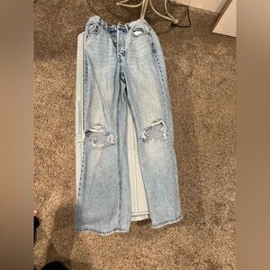 PacSun Light Blue Ripped Flare Jeans